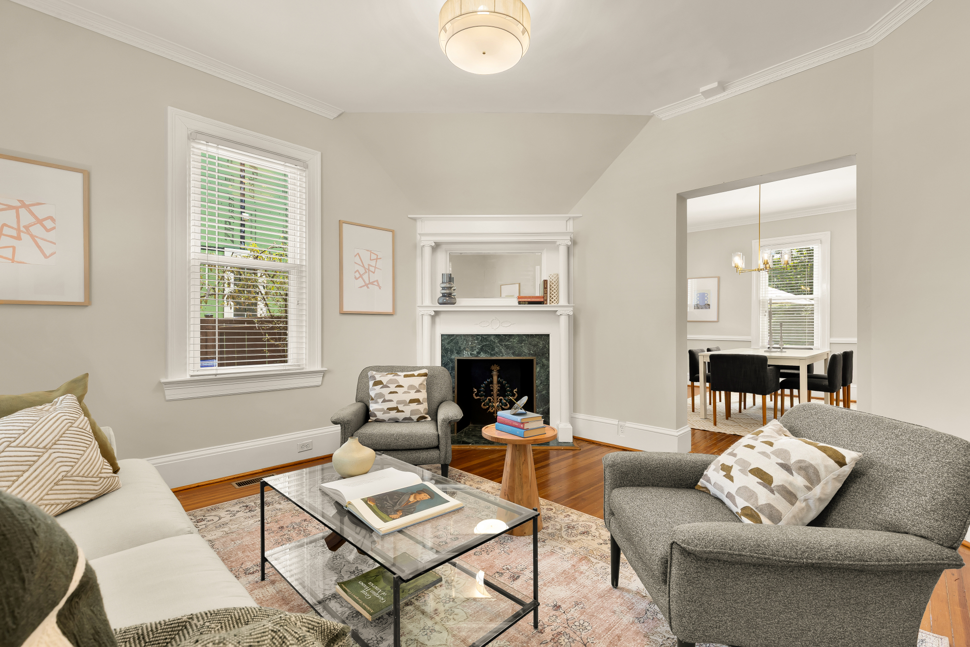 1231 Franklin St NE DC Living room fireplace